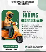 We are hiring delivery executives seethangoli kasaragod