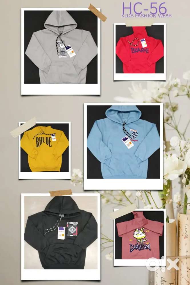 Kids winter wear back front print