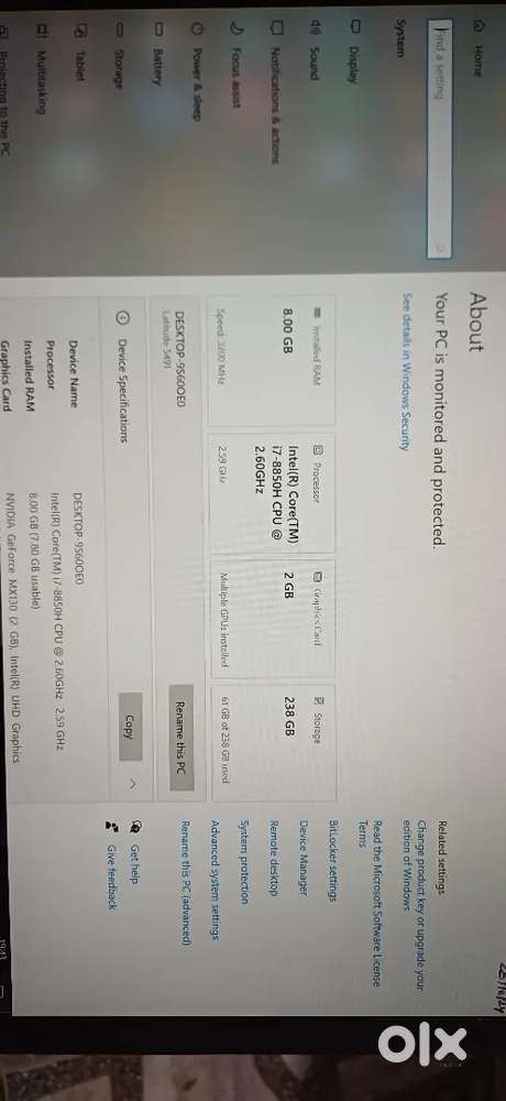 Touch screen Dell laptop