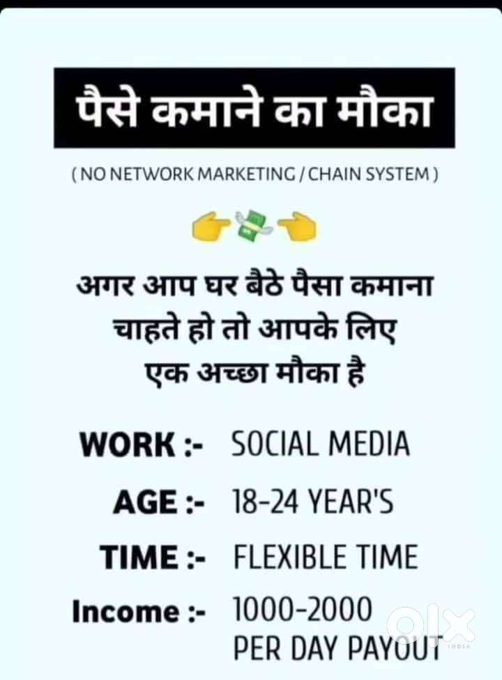 Part Time / Full Time Work From Home  No Investment  Flexible time