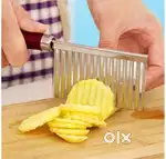 Crinkle knife & Stainless steel straw