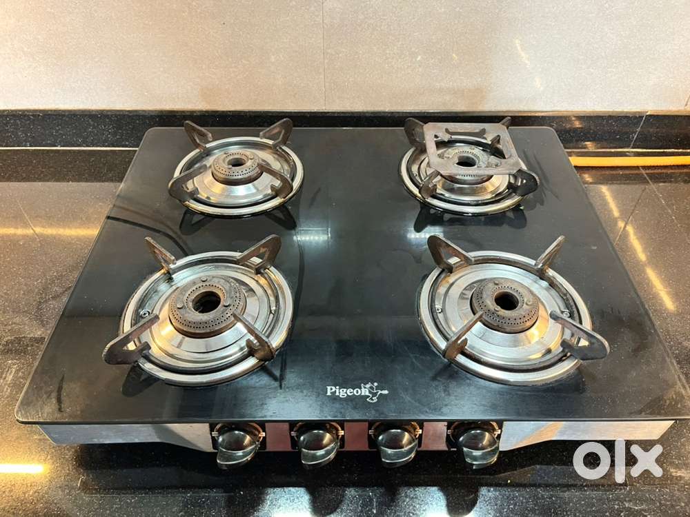 4 burner glass top stove