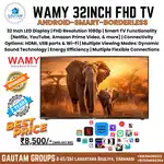 WAMY 32inch FHD Android Smart Borderless TV