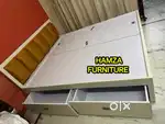 HAMZA FURNITURE NEW designer elegant particle Board with trolley Bed