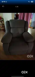 New Quality. Single Seater Fabric Motorized Recliner (Egyptian Brown)