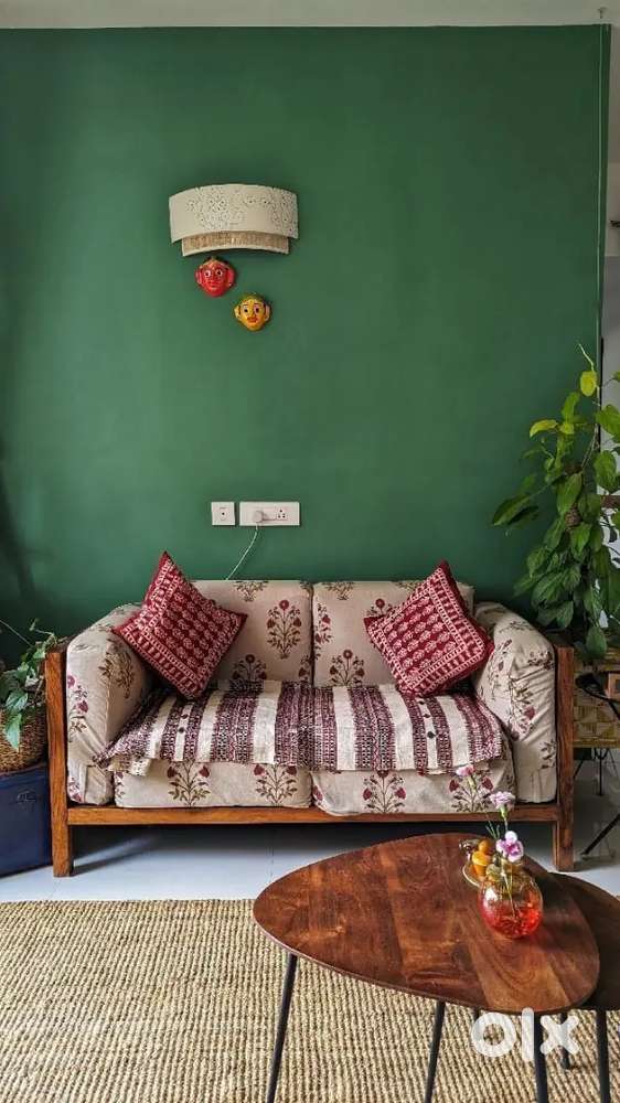FabIndia Hard Wood 2 Seater Sofa - 2 Unit