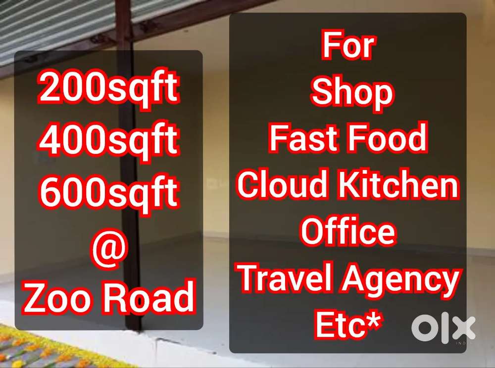 200 400 600sqft @ Zoo Road 4 Shop Cloud Kitchen Food Outlet Office etc