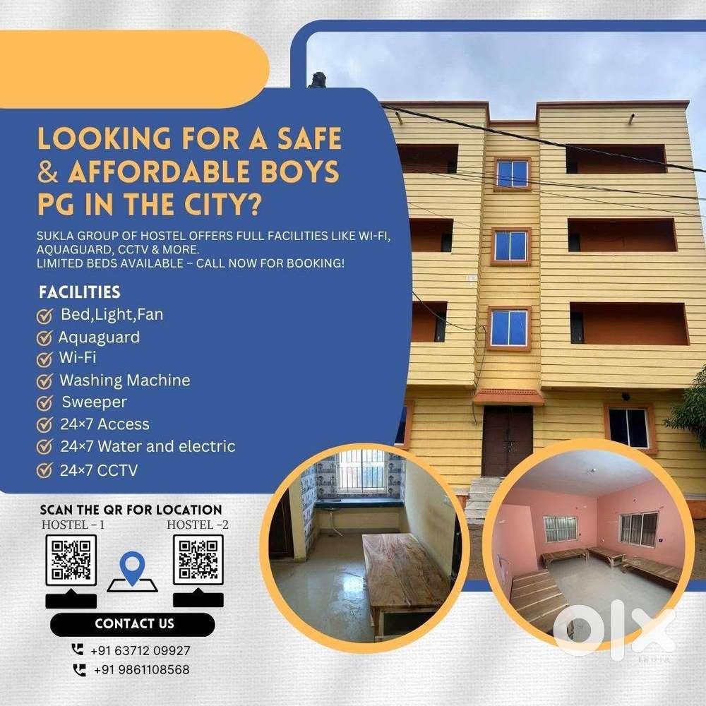 Boy's Hostel Available in Jaydev Bihar