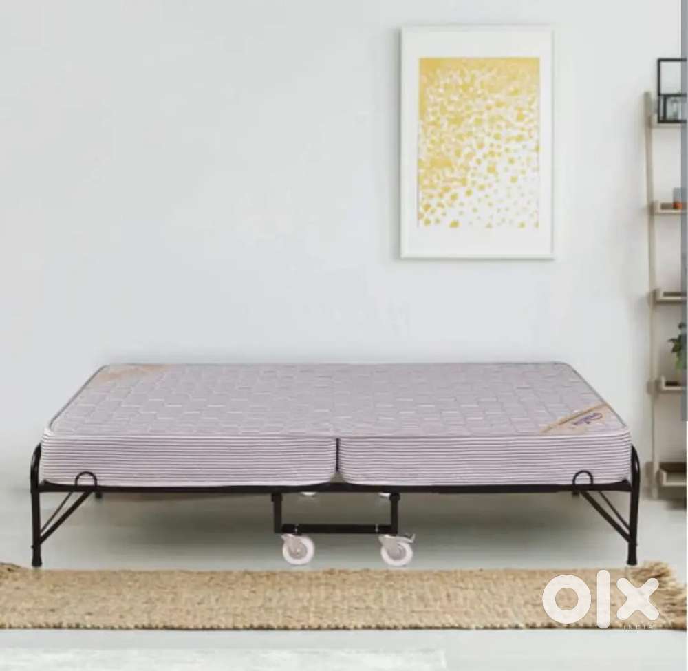ANew bed with mattress and foldable mattress at an unbelievable price