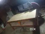Single wooden bed and cot