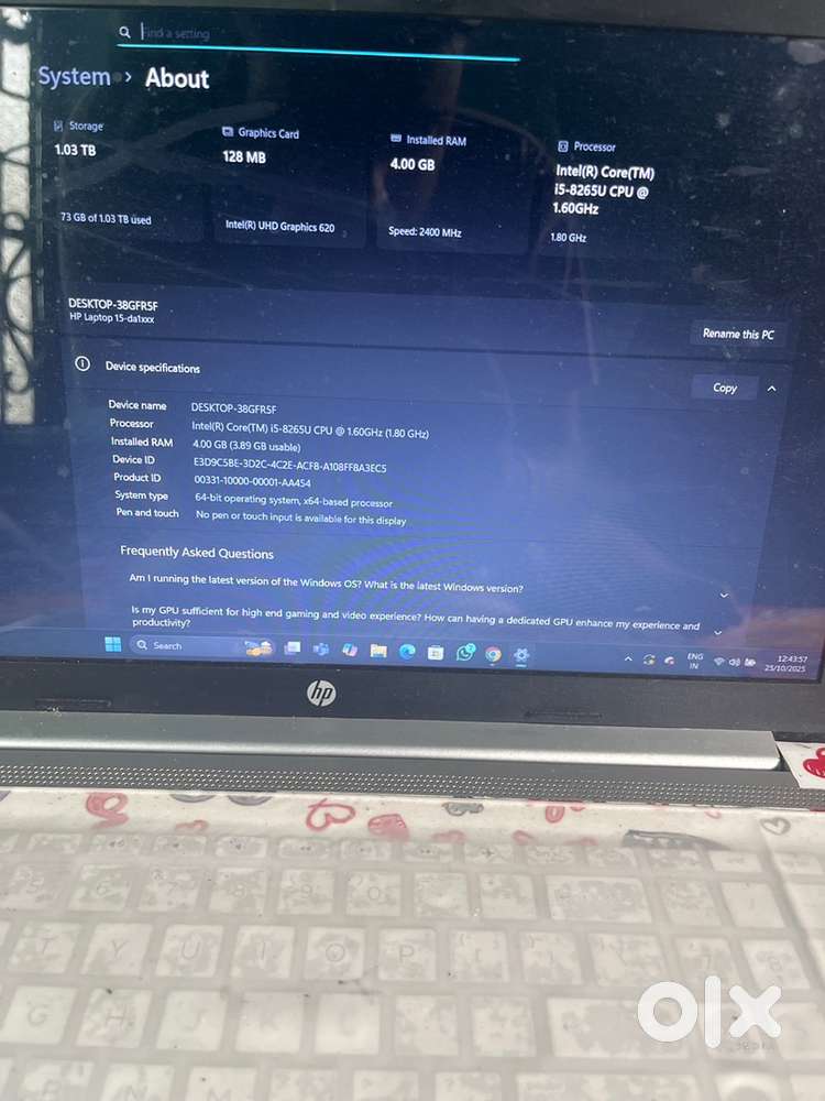 HP laptop in good condition