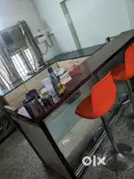 Kitchen counter Table with high chair and Modular kitchen counter