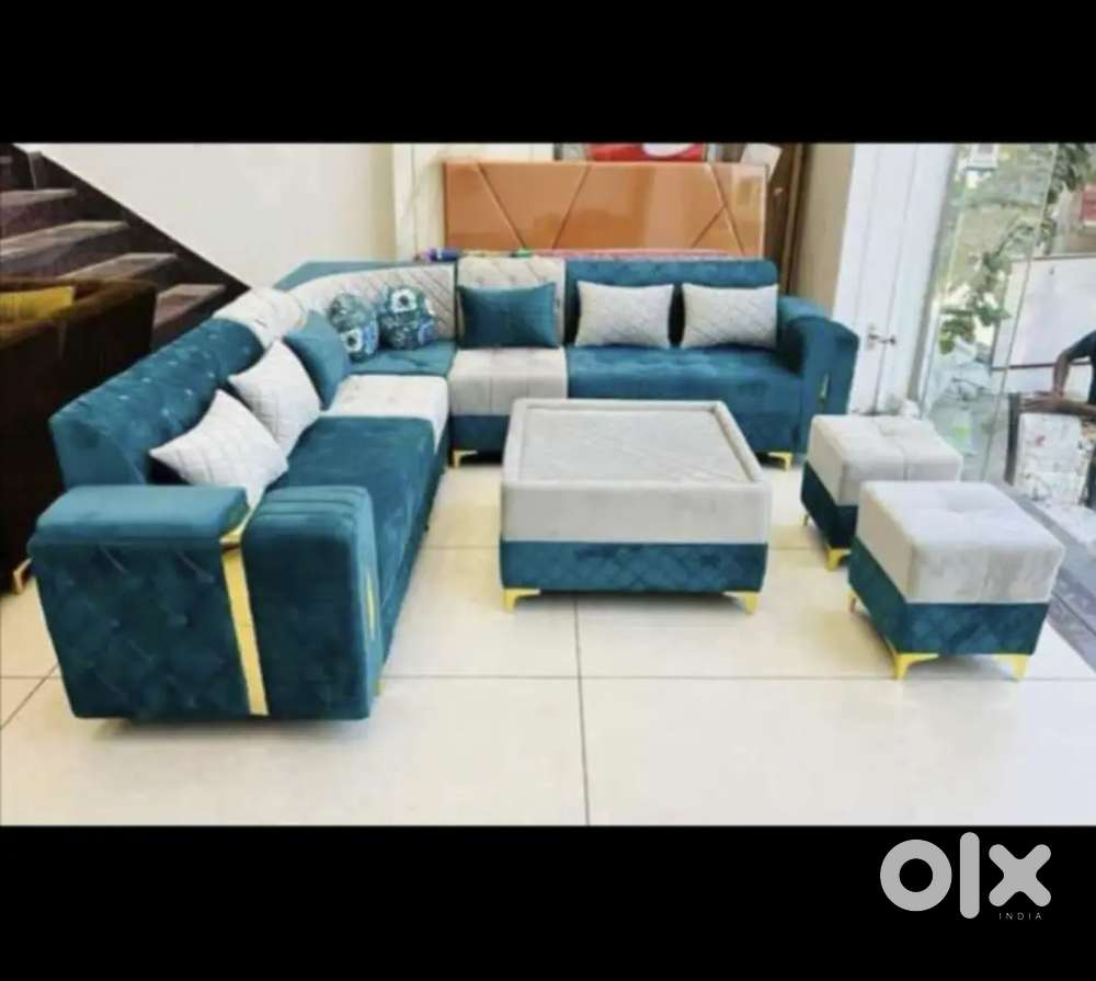 LUXURY L TYPE DOUBLE COLOUR SOFA