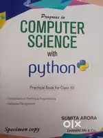 COMPUTER SCIENCE WITH PYTHON sumitra arora class XII/12+PRACTICAL BK