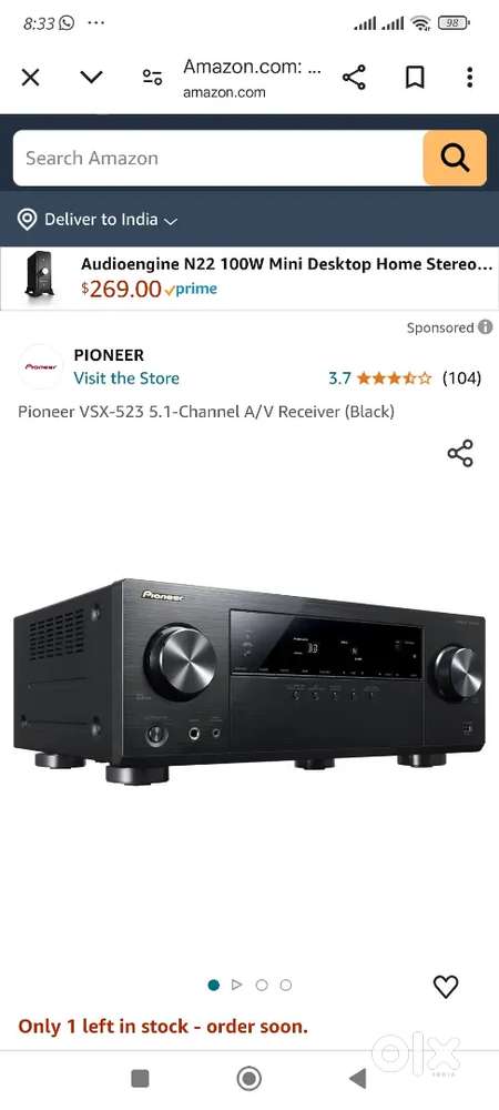 Poineer Avr Amplfier