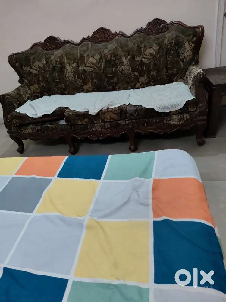 Carving sofa with chair and second sofa carved