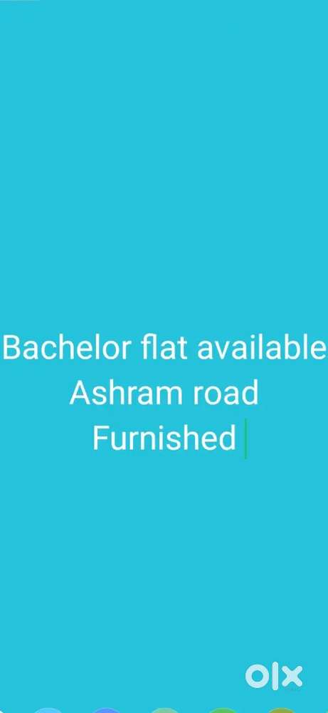 Bachelor flat available furnished