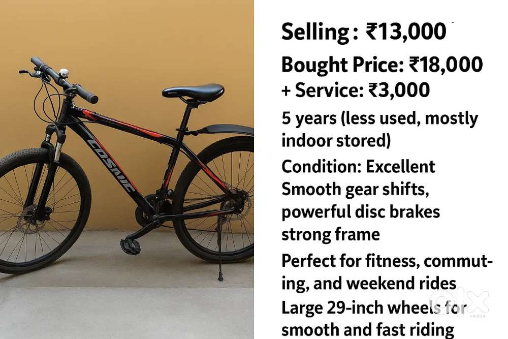 Cosmic Flash 29 MTB – Excellent Condition, Just ₹13,000!