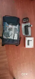 Canon lens, battery grip and vanguard camera bag