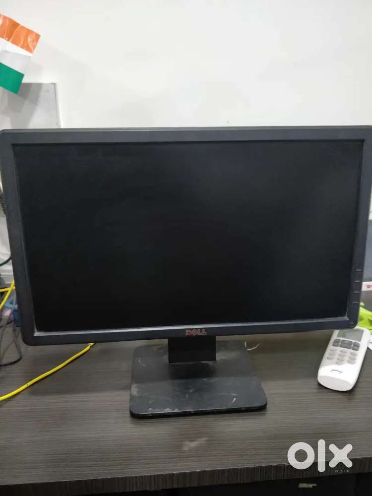 Monitor, wall fan ,chair plastic and white board pin bord