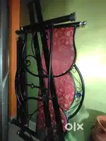 Wrought iron bed with changed sturdy plywood