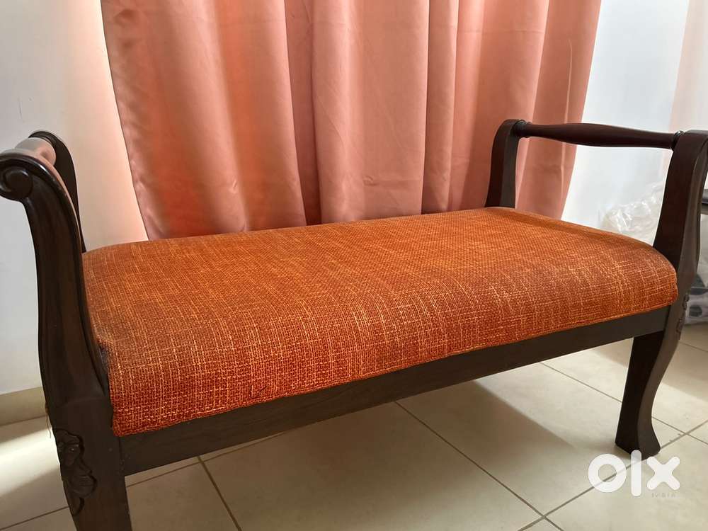 2 solid wood chairs plus one love seat