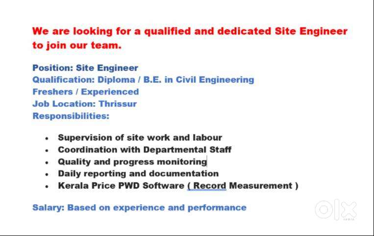 Site Engineer ( Civil )