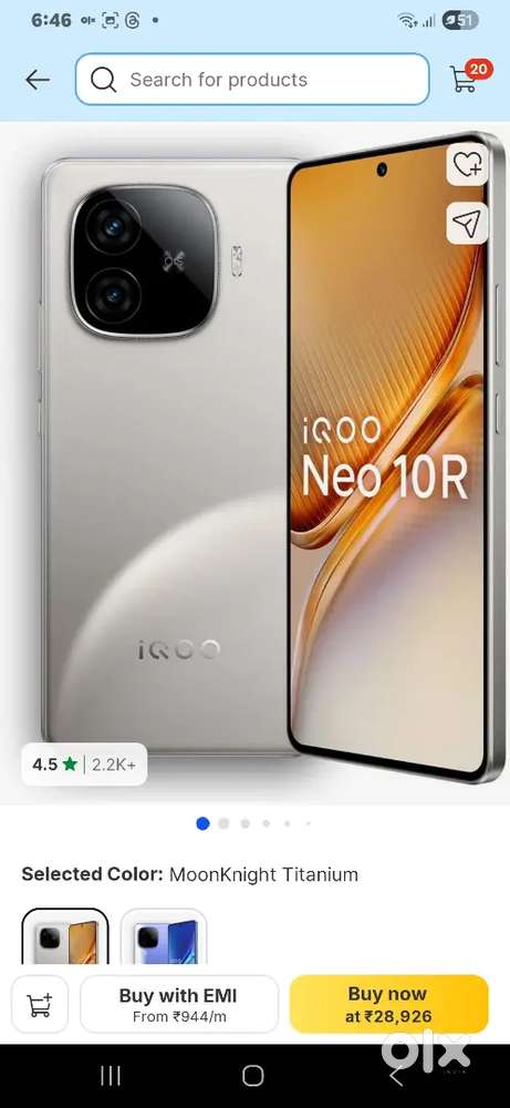 Iqoo neo r fresh piece