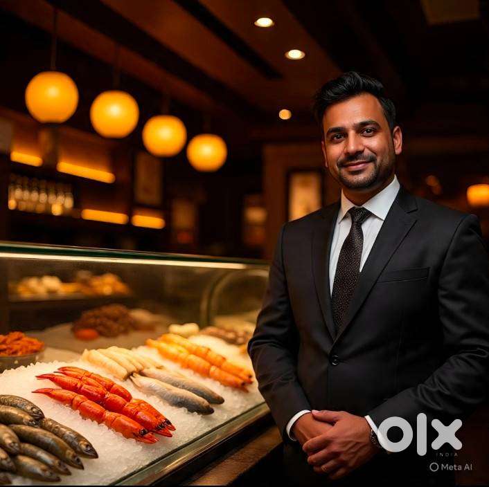 Restaurant manger at a seafood restaurant