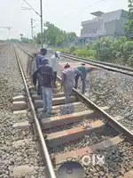 Railway site supervisor for track work location gadwal