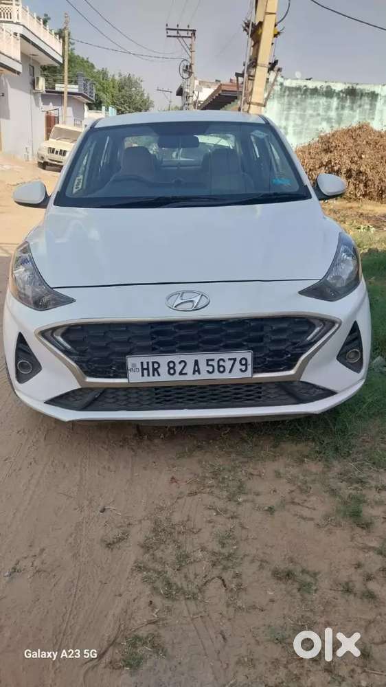 Hyundai Aura 2021 CNG +Petrol Well Maintained with All service Record