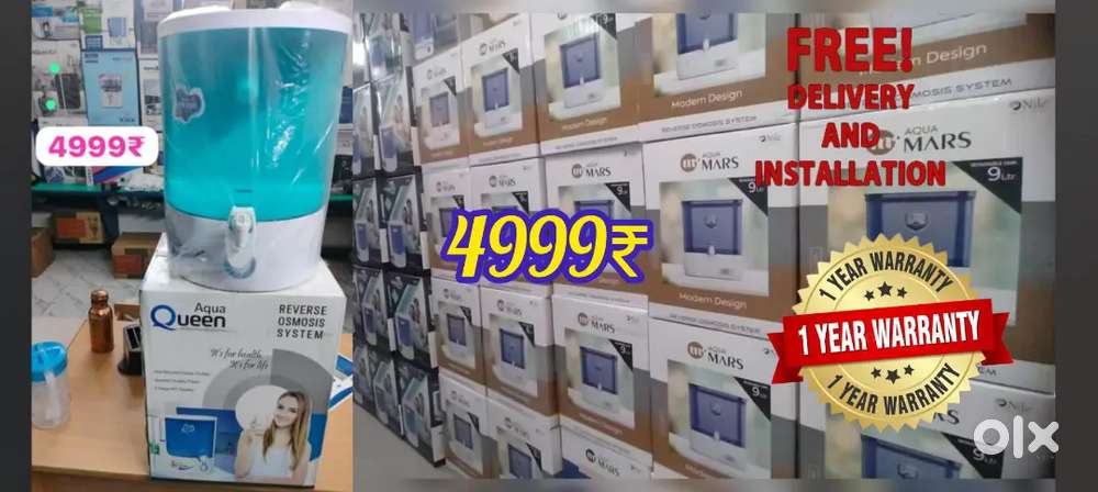 Ro water purifier with one year warranty free