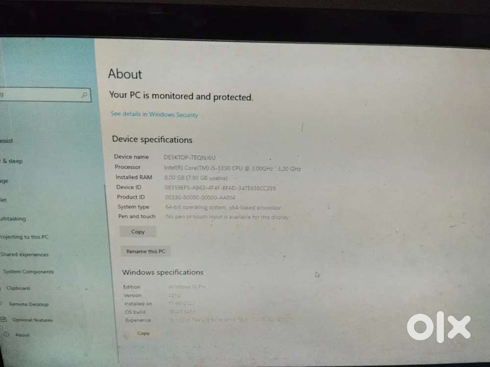 Vey good working pc set. Check image for ram and processor details.