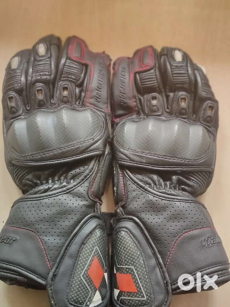 Viaterra grid leather riding gloves