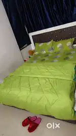 Wooden bed with top wood