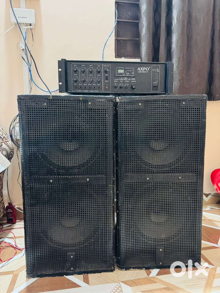 New best sound system with two speaker and Axpo machine