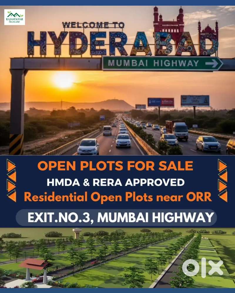 HMDA and RERA approved Residential Open Plots near ORR, Exit.no.3