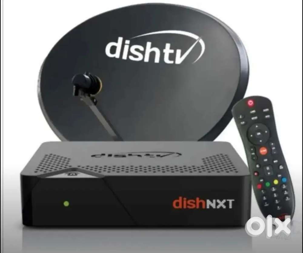 Dish TV set-top box with antenna