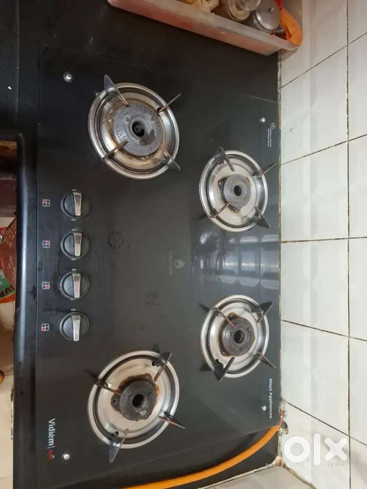 Vidiem Glass top 4 burner gas stove manual