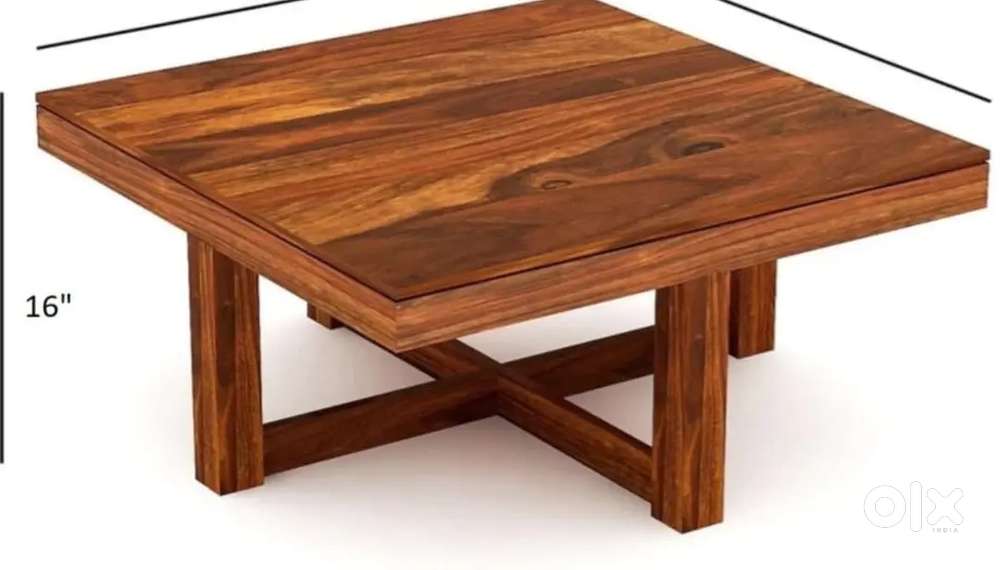 coffee table with stools and wooden mandir