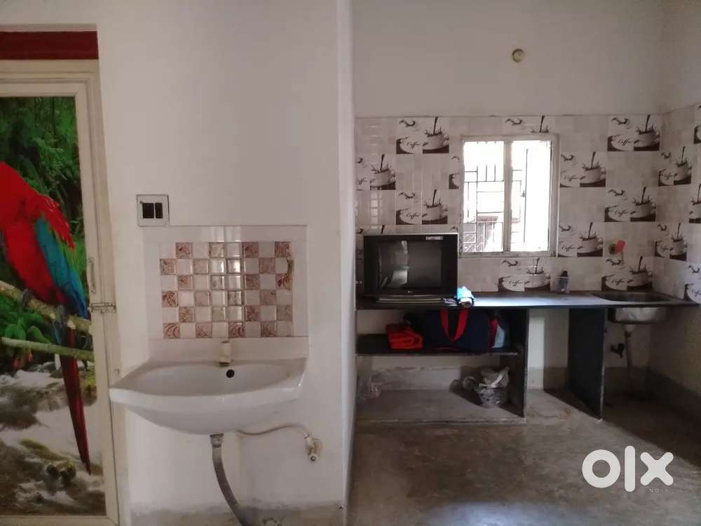 Bedroom 10*15sqft, kitchen come dinning room and one separate toilet