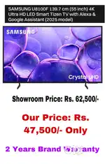 BrandNew Samsung 55 inch ( U8100 2025 Model) 4K Smart TV @25%OFF