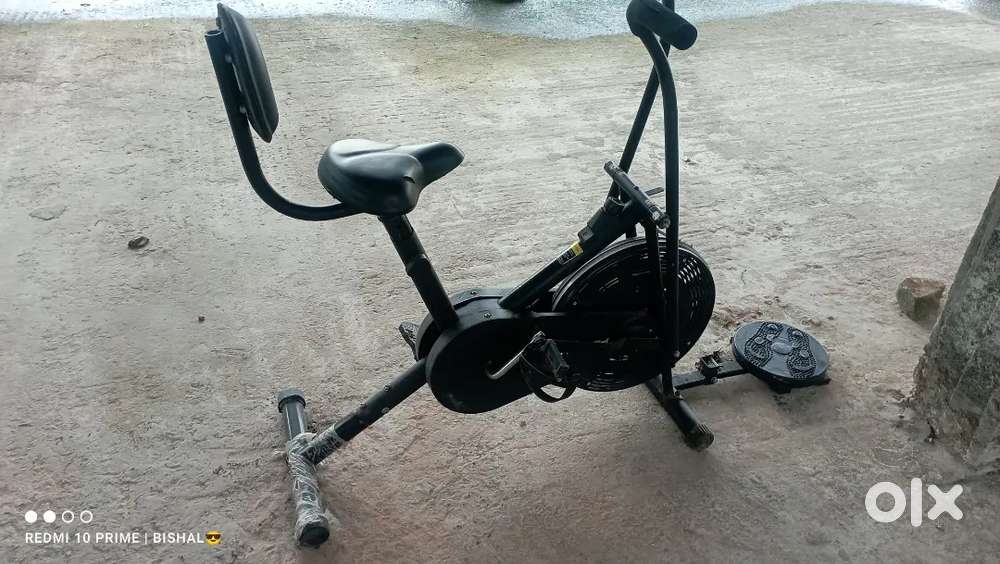 (Reach)Air Bike With Back Support Seat, Handles & Twister Dual-Action