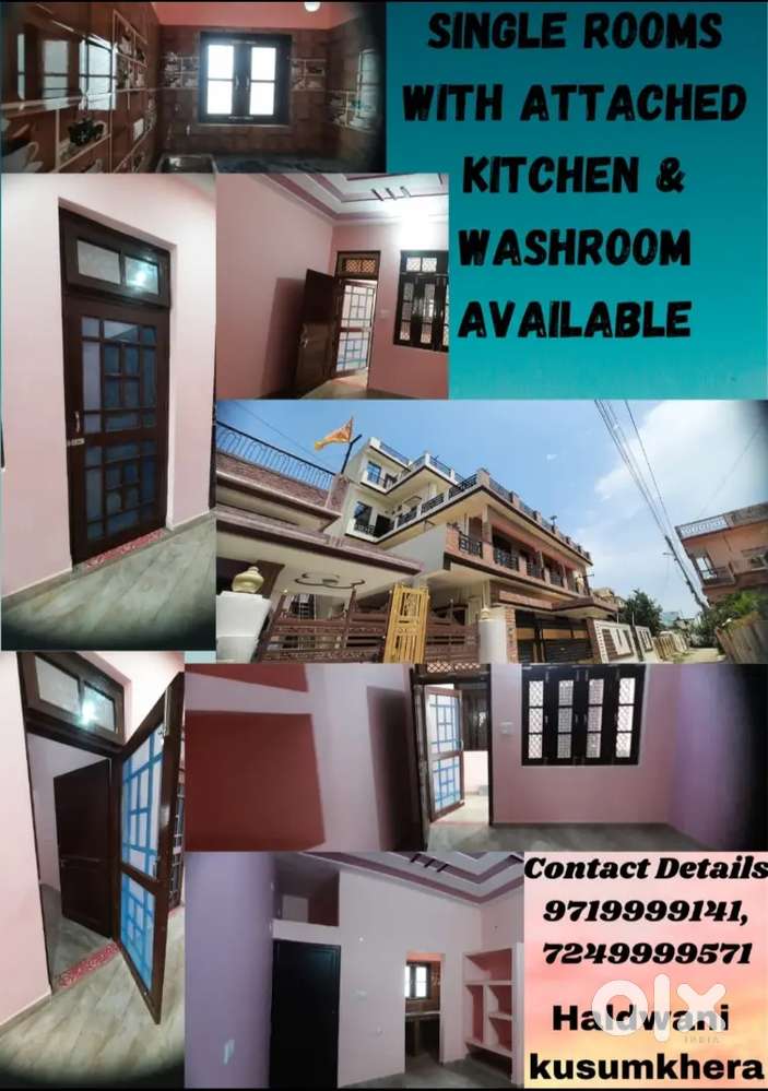 Single rooms with attached kitchen and Washroom available for rent