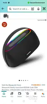 Speaker Blaupunket Atomik Grab 20W. This is new and seal packed.