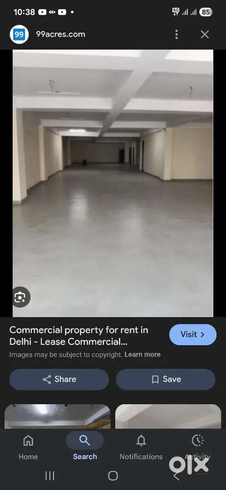 900sqft hall for Commercial use with lift Tilak Nagar for rent 60000