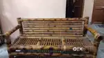 2 nos of Royal bamboo sofa 3 seater and one bamboo single bed