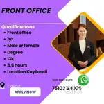 Hiring  FRONT OFFICE STAFF