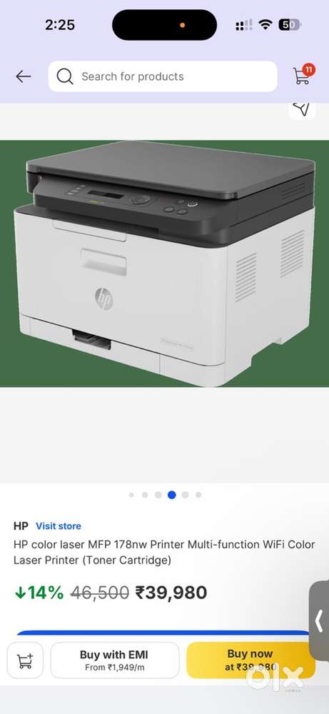 Hp laser Colour printer nw 178
