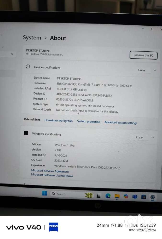 Laptop HP i7